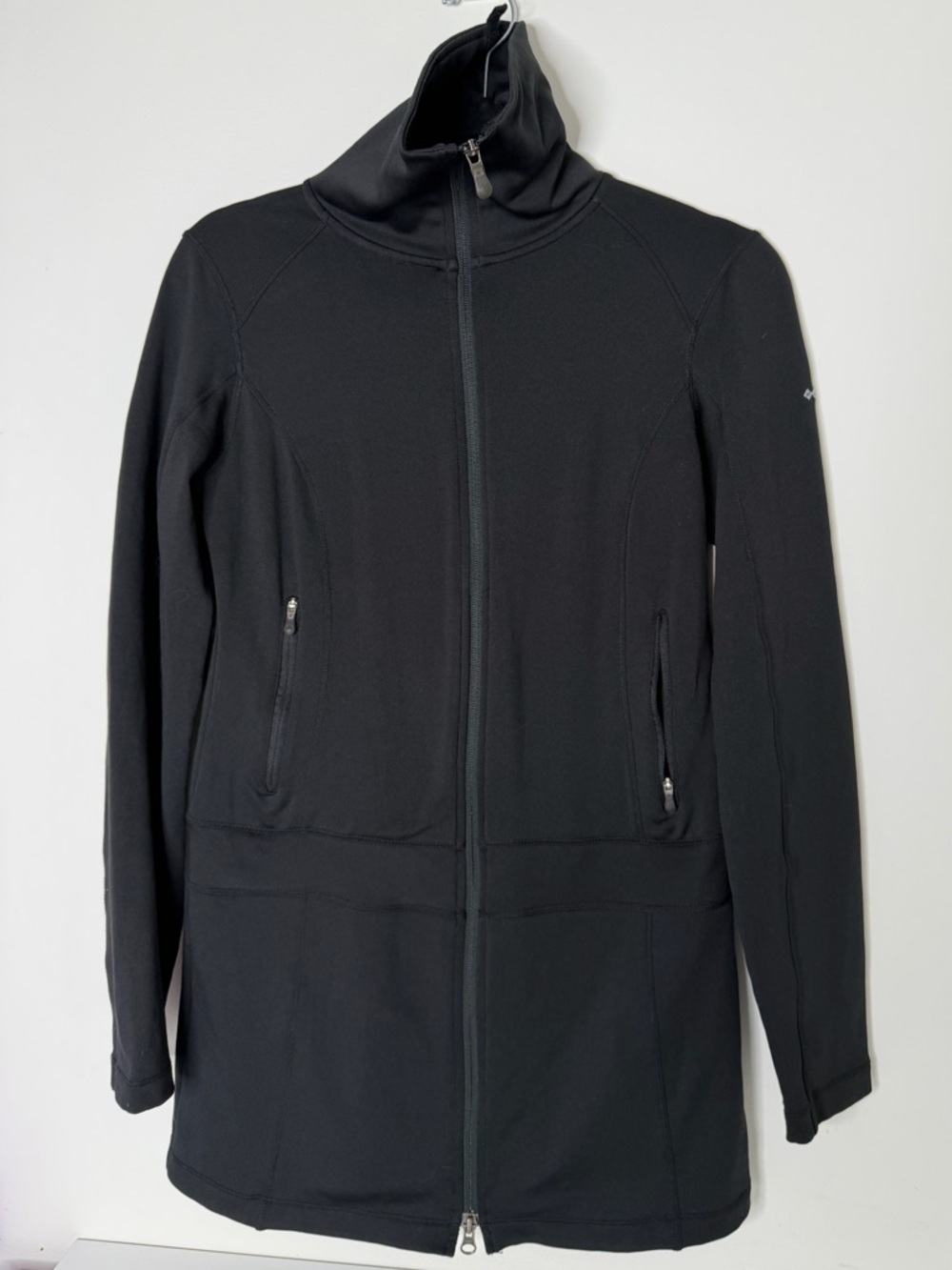 Columbia sportswear women’s I2O zip up Long lightweight Jacket black size S